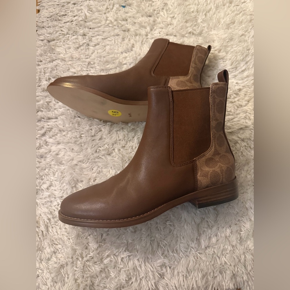 🆕 🤎COACH brown ankle boots women - Picture 2 of 10